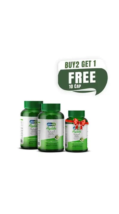 Buy 2 pieces of Gamps Agilita 30 Cap. and Get free 10 Cap. - Selwan pharma