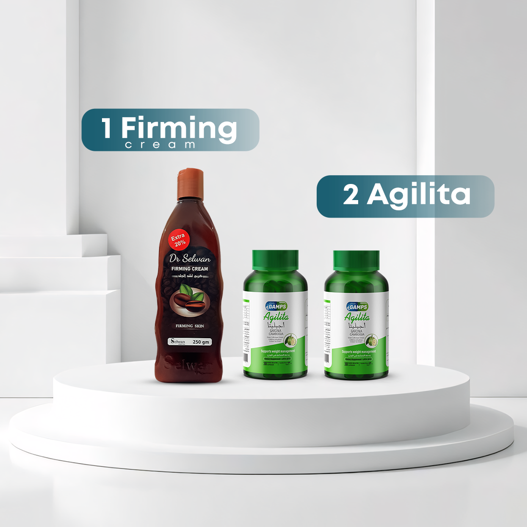 2Agilita 30 cap+Firming Cream 250gm ( لحرق الدهون وشد الجسم )