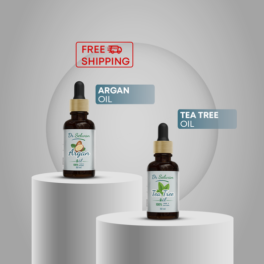 زيت الارجان + زيت شجرة الشاي
