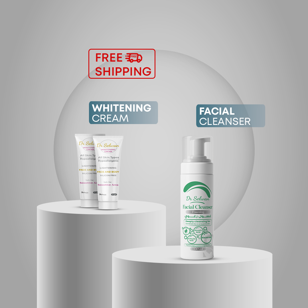 FACIAL CLEANSER + 2WHITENING CREAM