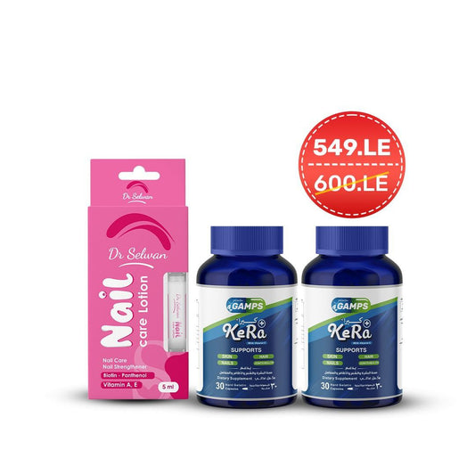 2 KeRa plus+Nail lotion ( لعلاج ضعف الشعر والضوافر والبشرة )