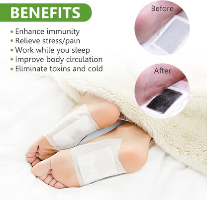 Detox Plasters Feet, Pack of 10 Detox Foot Patches.