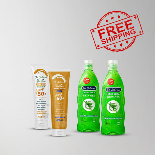 2 sun screen +2 aloe vera