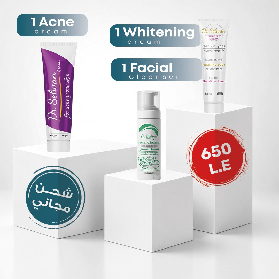 1 acne + 1 whiting + 1 cleanser