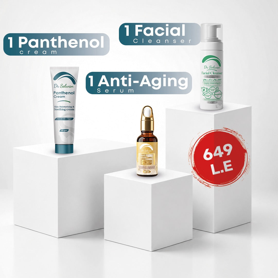1 panthenol + 1 cleanser + 1 anti aging