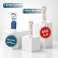 1 urea + 2 sun screen