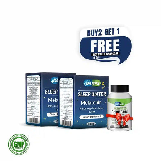 Buy 2 pieces of Gamps Sleep Water and Get free Charcoal 10 Cap.