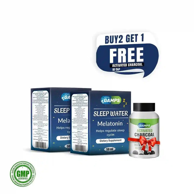 Buy 2 pieces of Gamps Sleep Water and Get free Charcoal 10 Cap.
