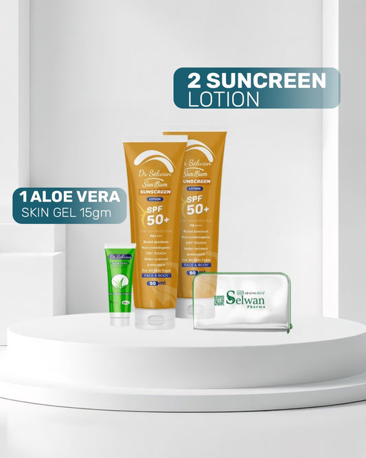 Dr Selwan Sunscreen Lotion 50GM 1+1+(Aloe Vera Gel)