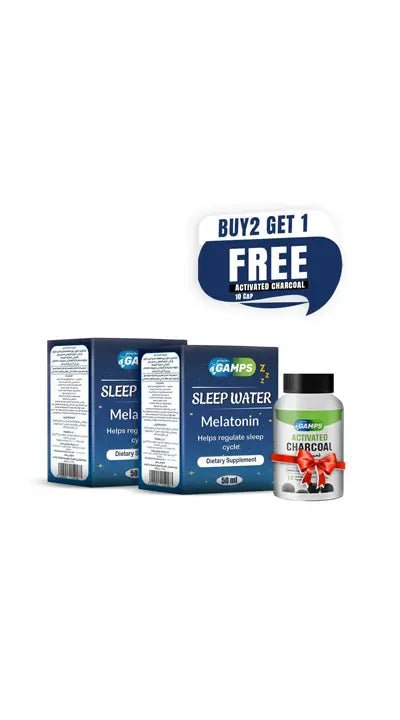 Buy 2 pieces of Gamps Sleep Water and Get free Charcoal 10 Cap. - Selwan pharma